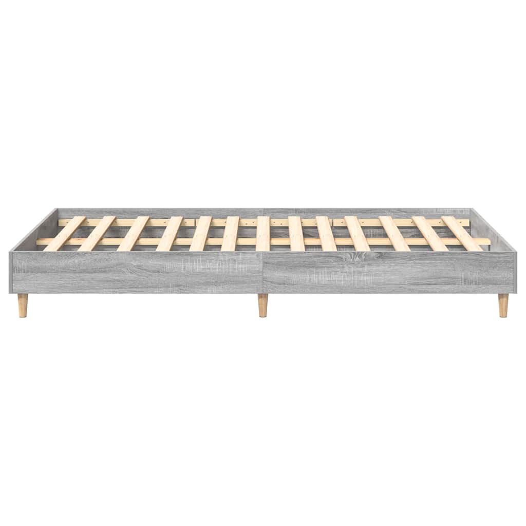 Bettrahmen Graues Sonoma 193 x 123 x 25 cm Holzwerkstoff