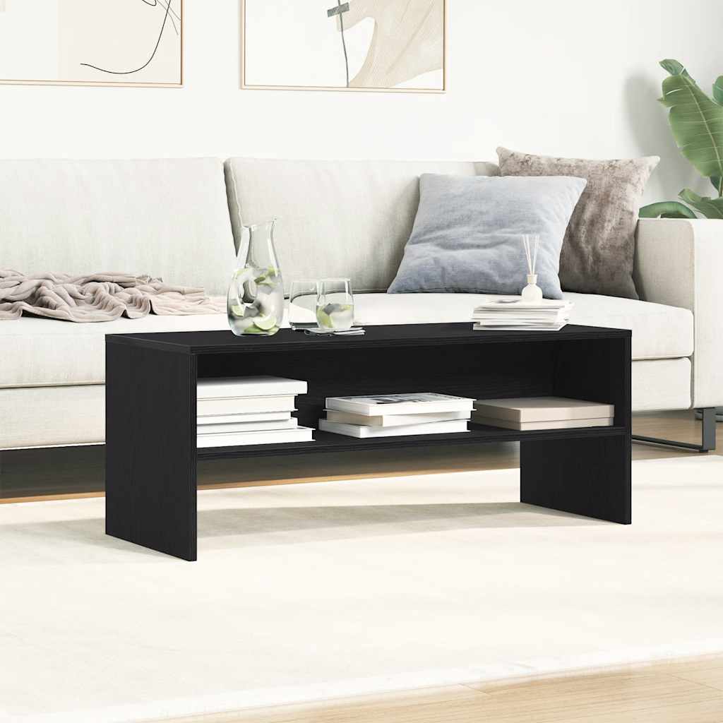 TV-Schrank Schwarz Eichen-Optik 100x40x40 cm Holzwerkstoff