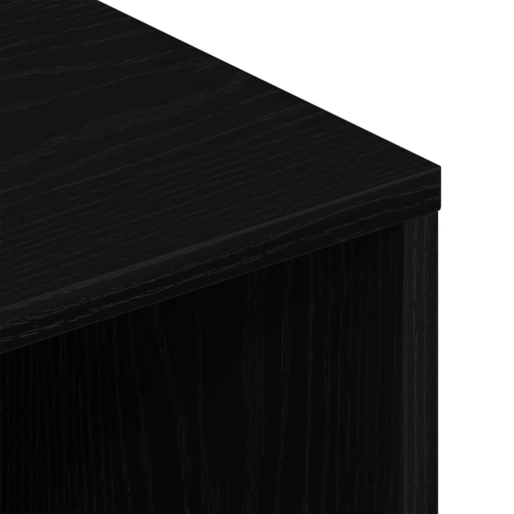 TV-Schrank Schwarz Eiche-Optik 80x40x40 cm Holzwerkstoff