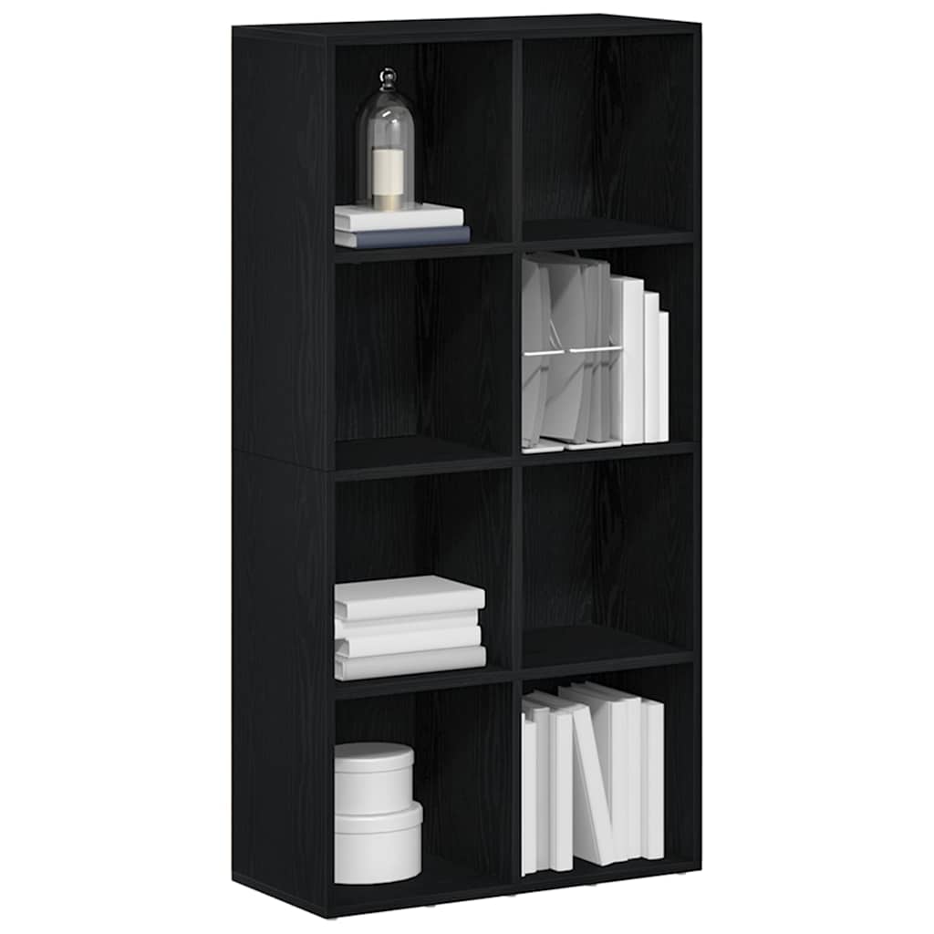 Bücherregal Schwarz Eichen-Optik 66x30x130 cm Holzwerkstoff