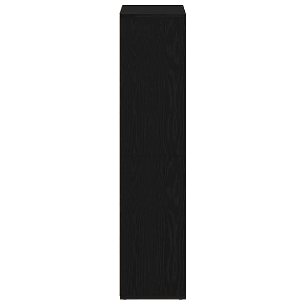 Bücherregal Schwarz Eichen-Optik 66x30x130 cm Holzwerkstoff