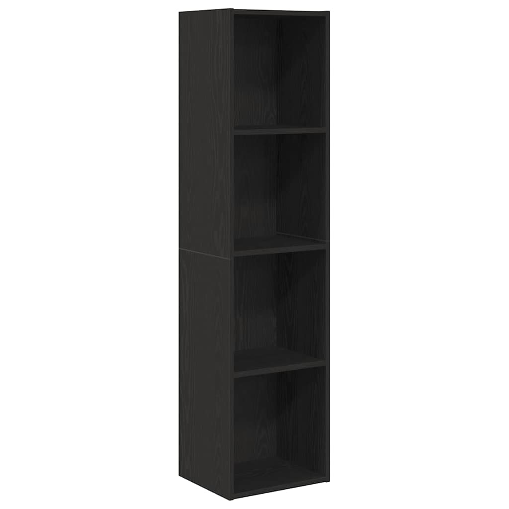Bücherregal Schwarz Eichen-Optik 143 x 30 x 36 cm Holzwerkstoff