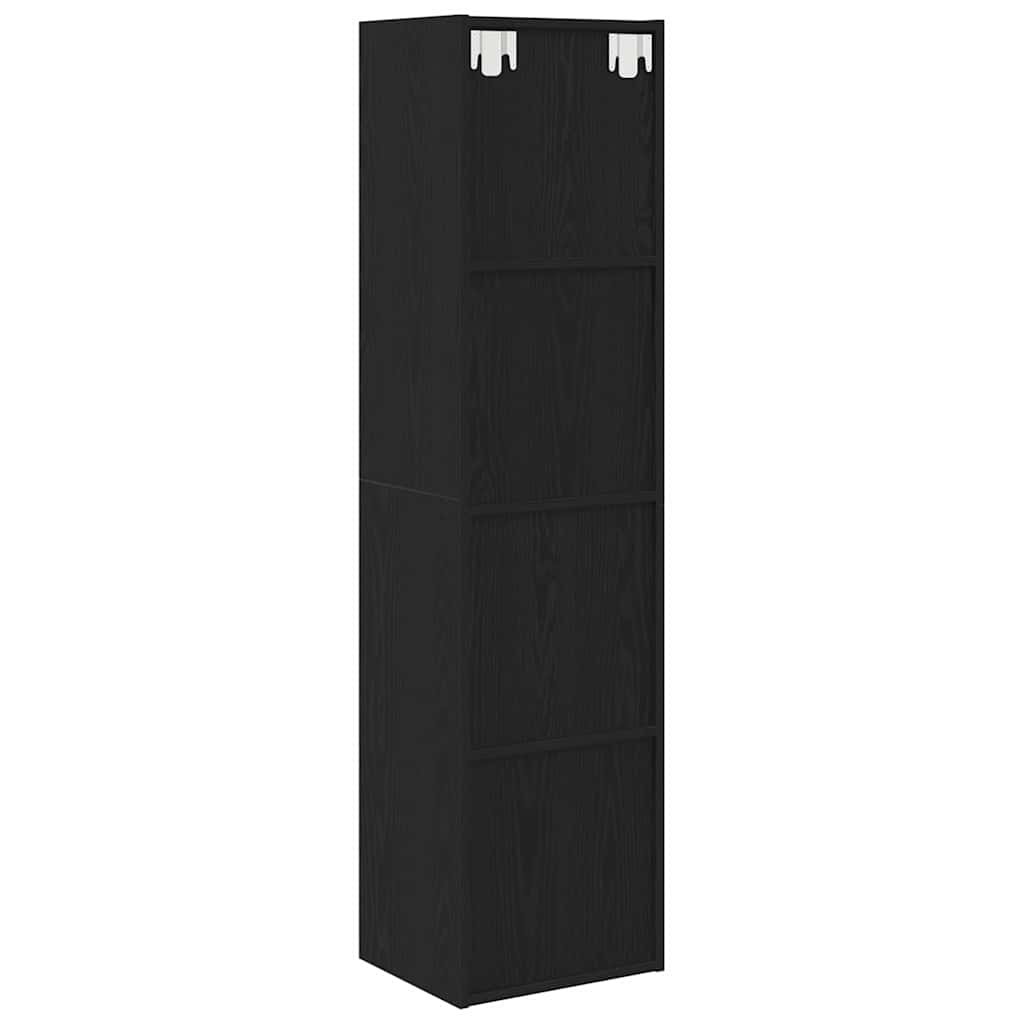 Bücherregal Schwarz Eichen-Optik 143 x 30 x 36 cm Holzwerkstoff