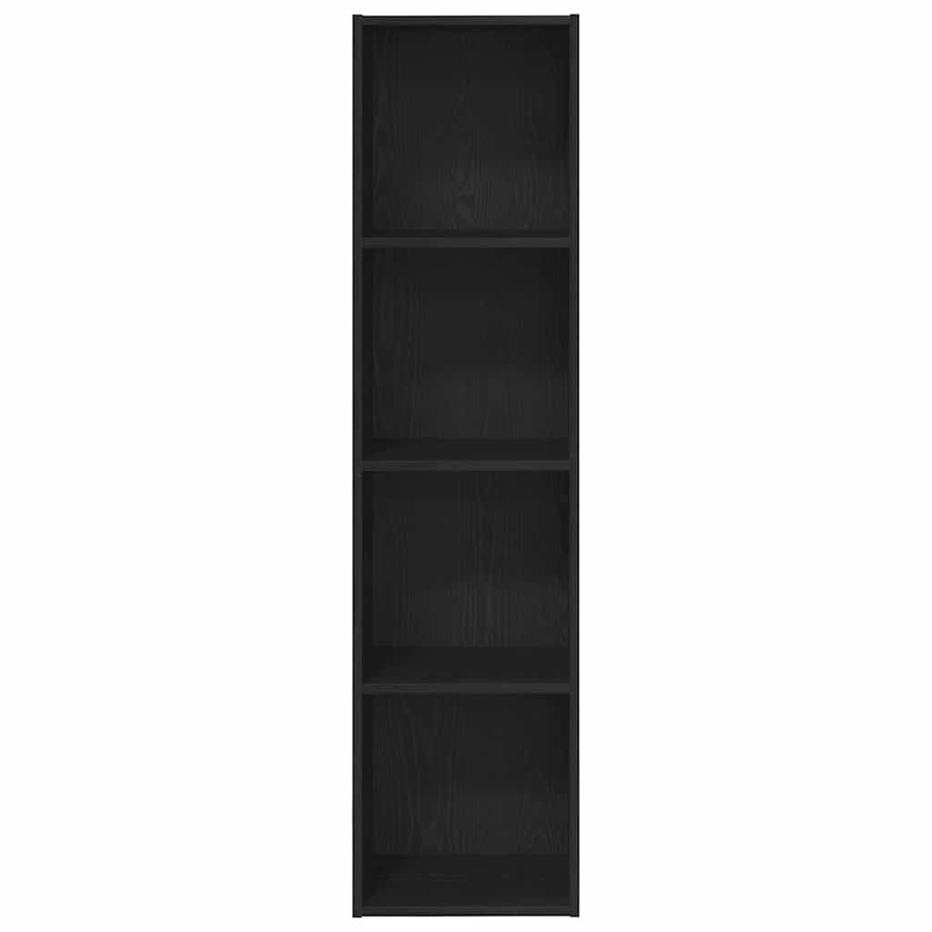 Bücherregal Schwarz Eichen-Optik 143 x 30 x 36 cm Holzwerkstoff