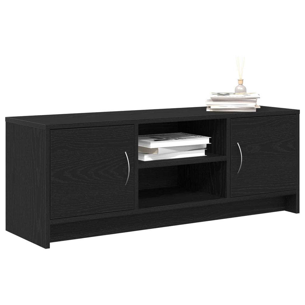TV-Schrank Eiche schwarz 102x30x37,5 cm Holzwerkstoff