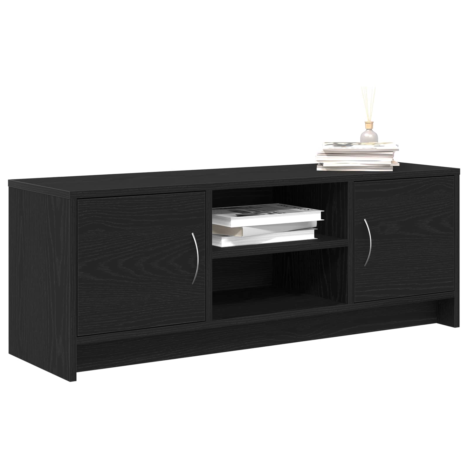 TV-Schrank Eiche schwarz 102x30x37,5 cm Holzwerkstoff