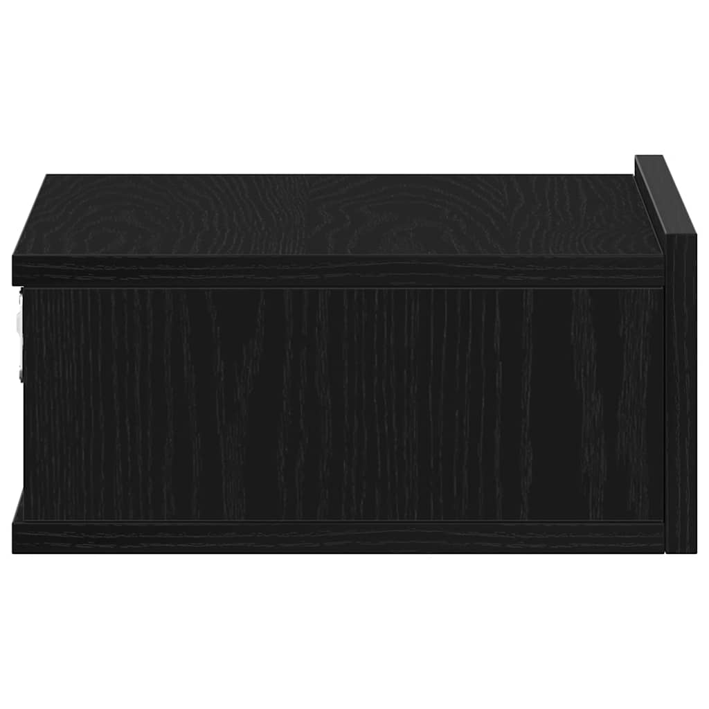 Schwebender Nachttisch Schwarze Eiche 40 x 32 x 15 cm Holzwerkstoff