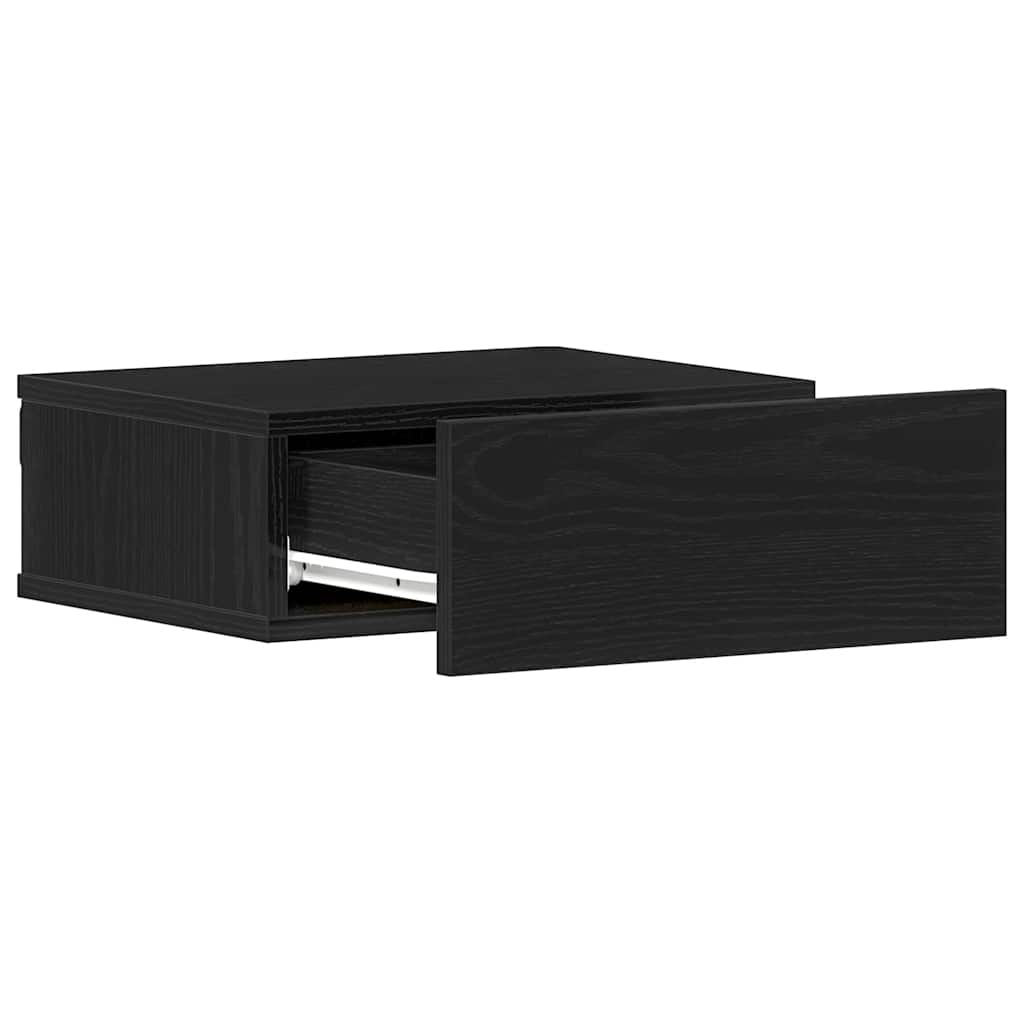 Schwebende Nachttische 2 Stück Schwarze Eiche 40 x 32 x 15 cm Holzwerkstoff