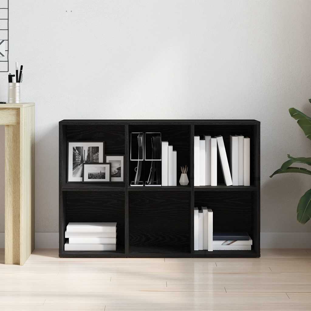 Bücherregal Schwarz Eichen-Optik 66x30x98 cm Holzwerkstoff
