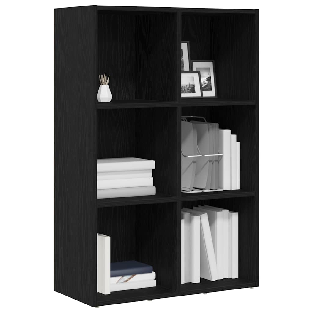 Bücherregal Schwarz Eichen-Optik 66x30x98 cm Holzwerkstoff