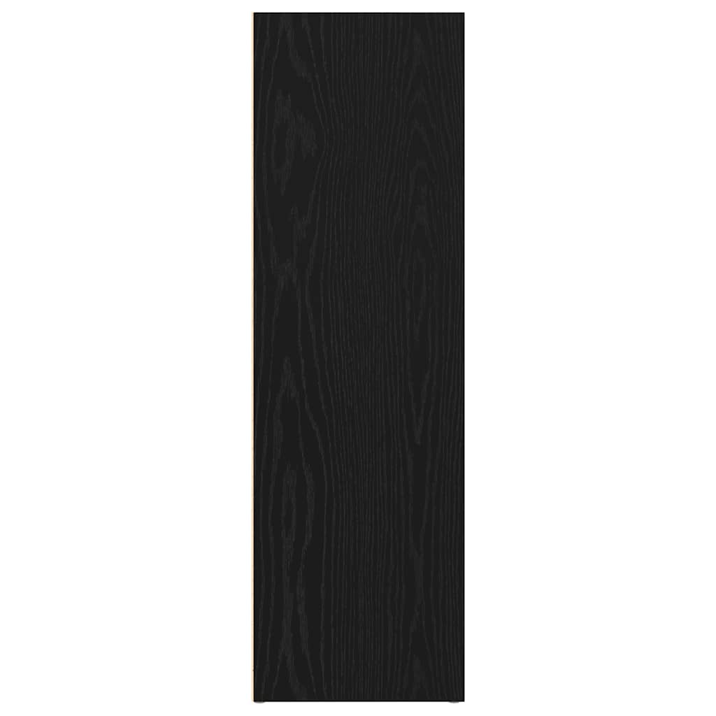 Bücherregal Schwarz Eichen-Optik 66x30x98 cm Holzwerkstoff