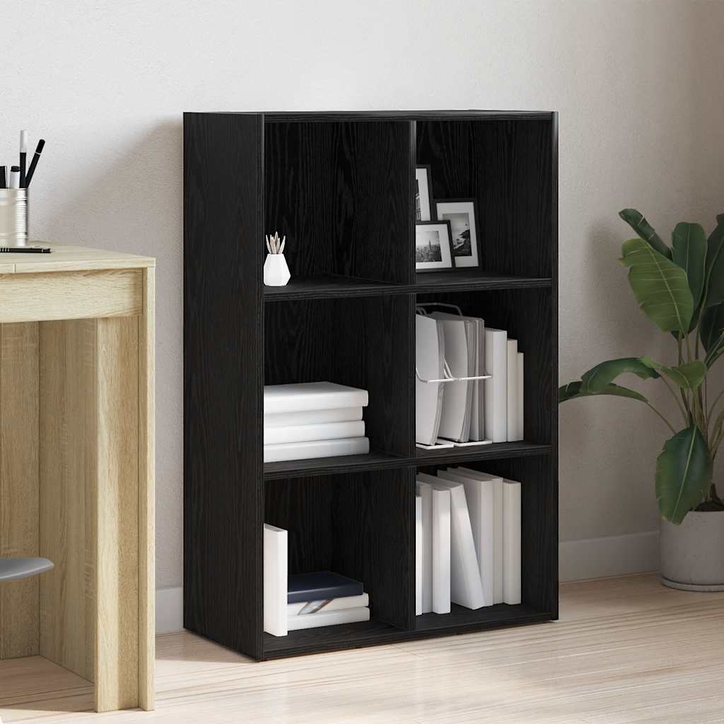 Bücherregal Schwarz Eichen-Optik 66x30x98 cm Holzwerkstoff