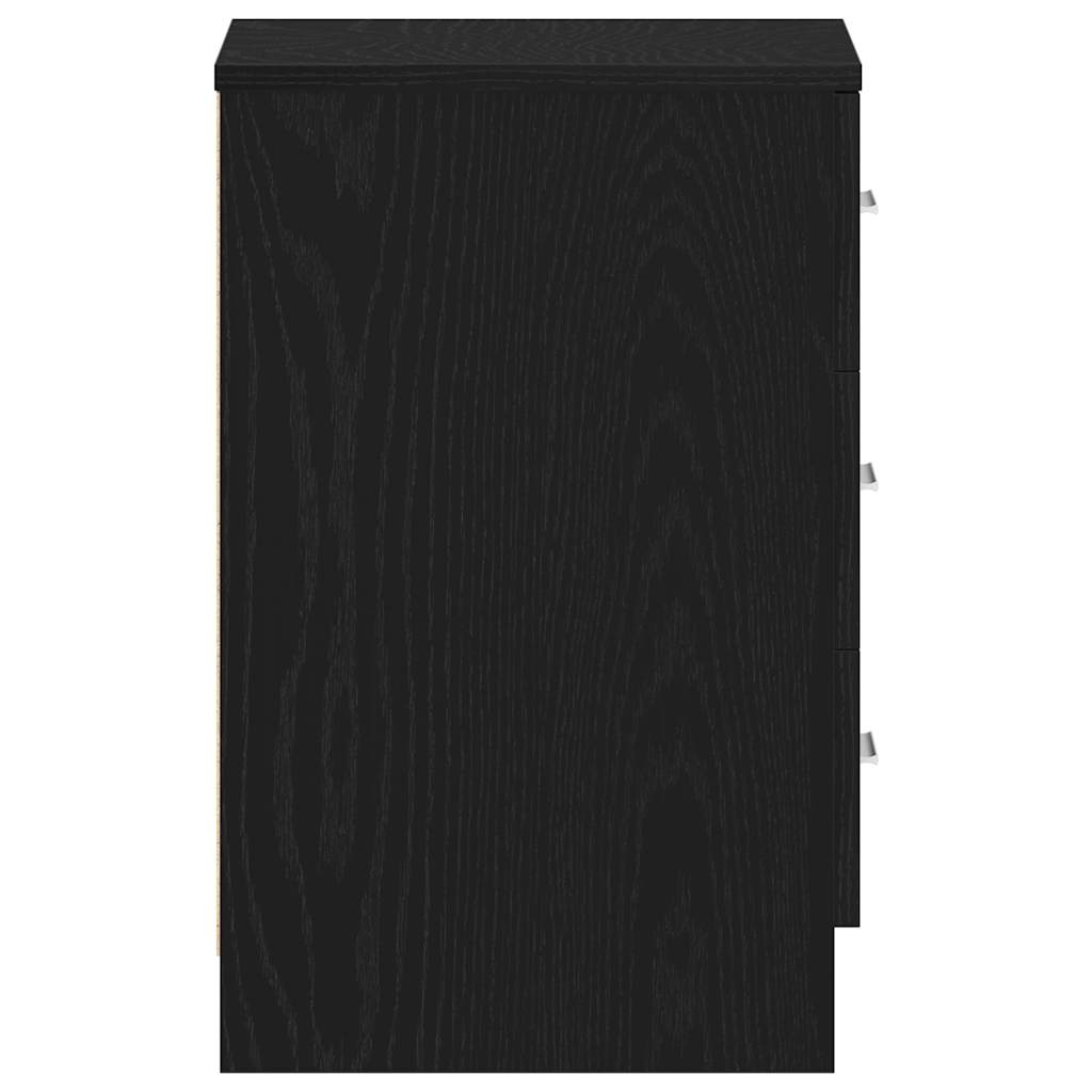 Nachttische 2 Stk. Schwarze Eiche 38x35x55 cm Holzwerkstoff
