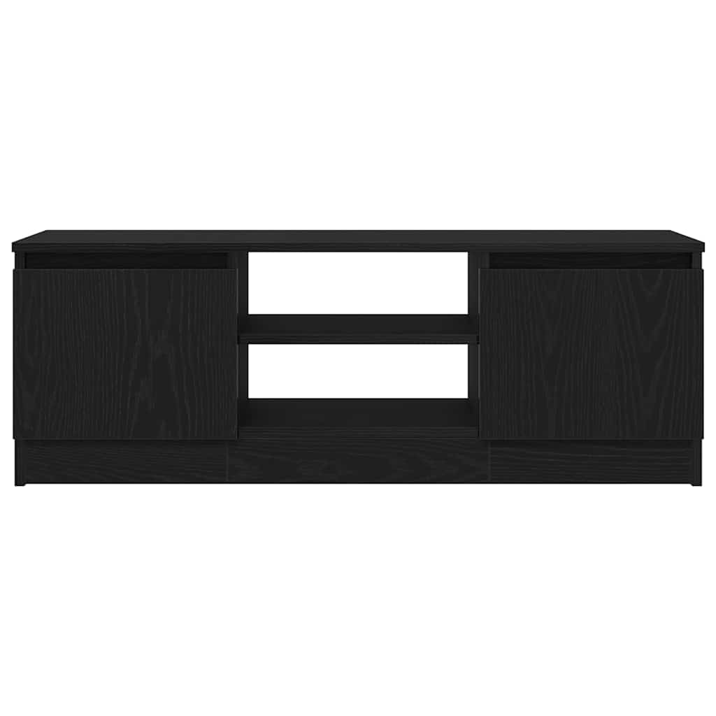 TV-Schrank Schwarz Eichen-Optik 102x30x36 cm Holzwerkstoff