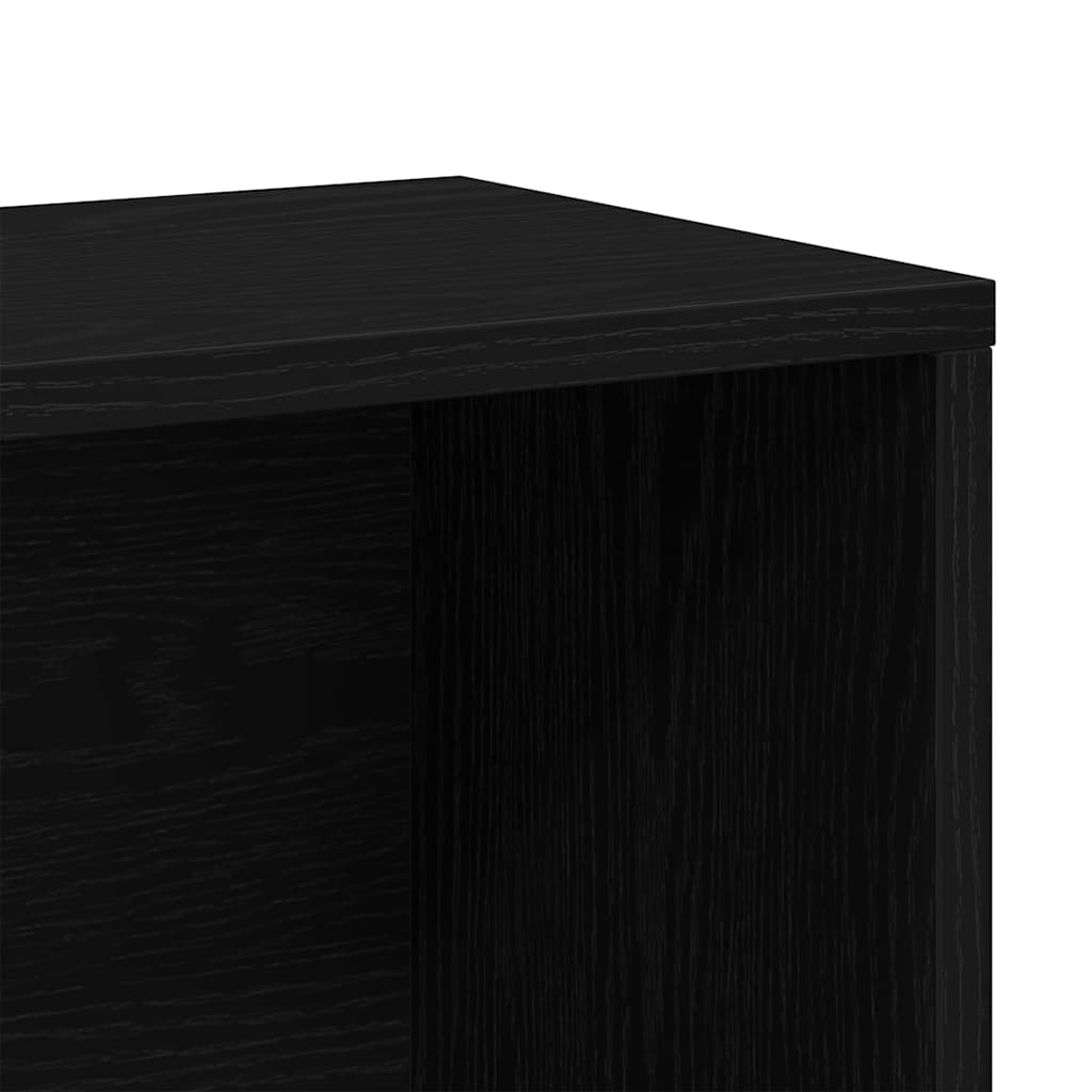 Bücherregal Schwarz Eichen-Optik 155 x 24 x 160 cm