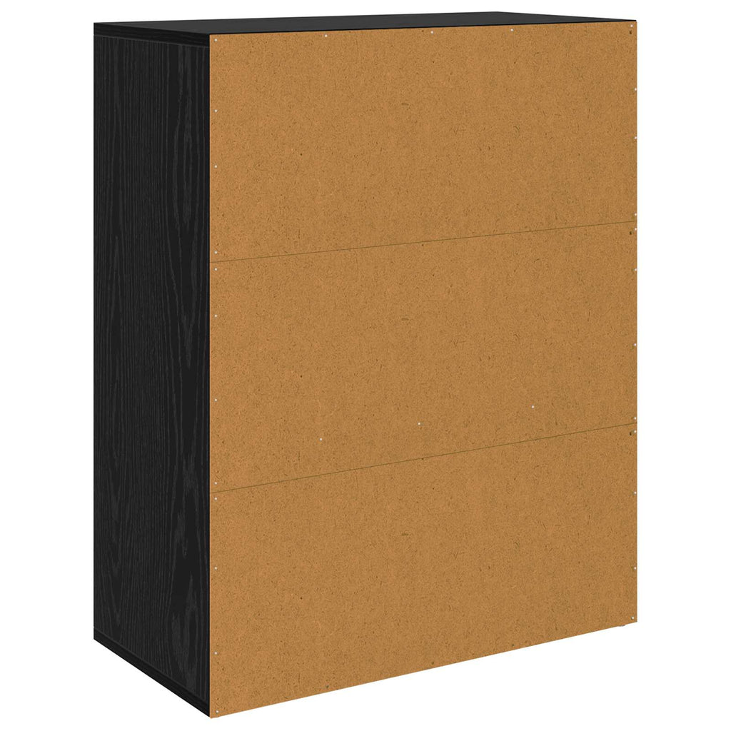 Sideboard Schwarz Eichen-Optik 60 x 30 x 75 cm Holzwerkstoff