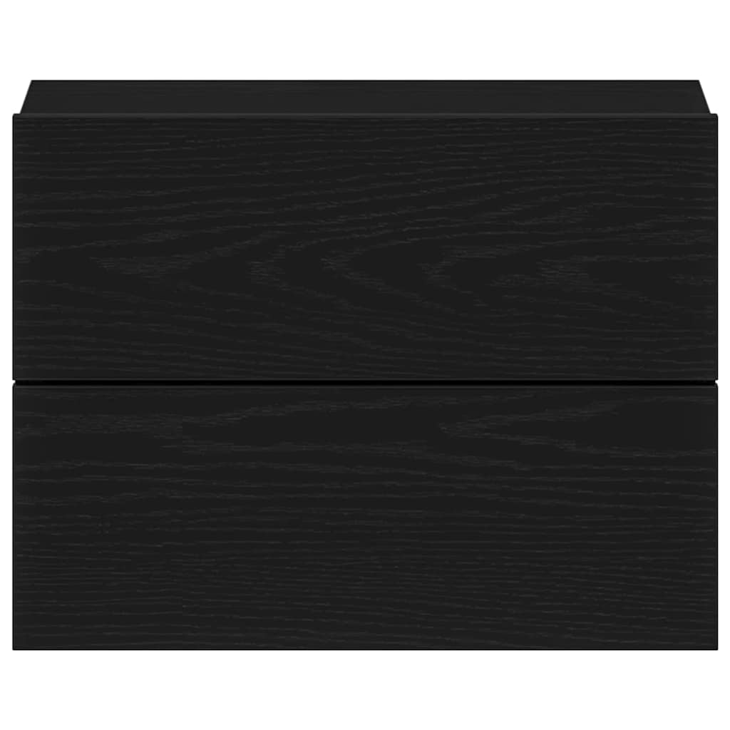 Nachttisch Schwarz Eichen-Optik 40 x 30 x 30 cm Holzwerkstoff