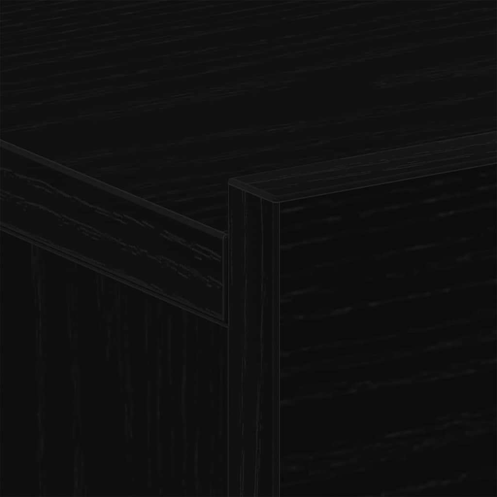 Nachttisch 2 pcs Schwarz Eichen-Optik 40 x 30 x 30 cm