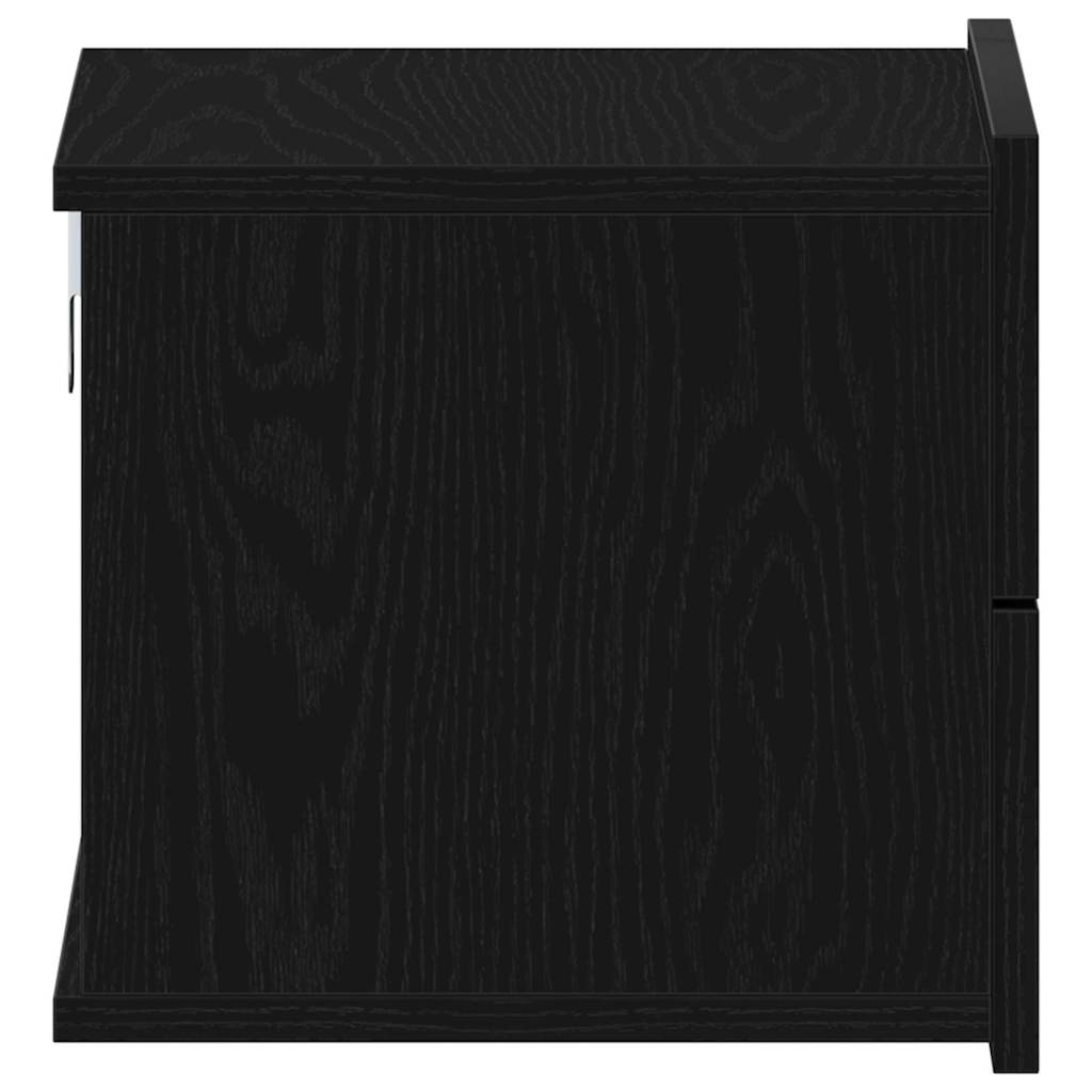 Nachttisch 2 pcs Schwarz Eichen-Optik 40 x 30 x 30 cm