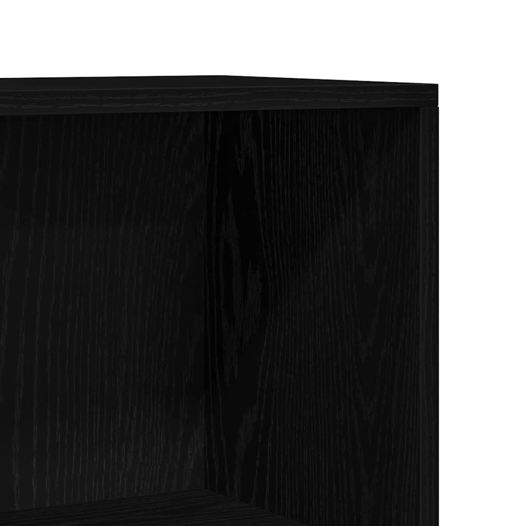 Bücherregal Schwarz Eichen-Optik 60 x 24 x 143 cm Holzwerkstoff