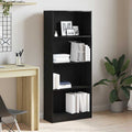 Bücherregal Schwarz Eichen-Optik 60 x 24 x 143 cm Holzwerkstoff