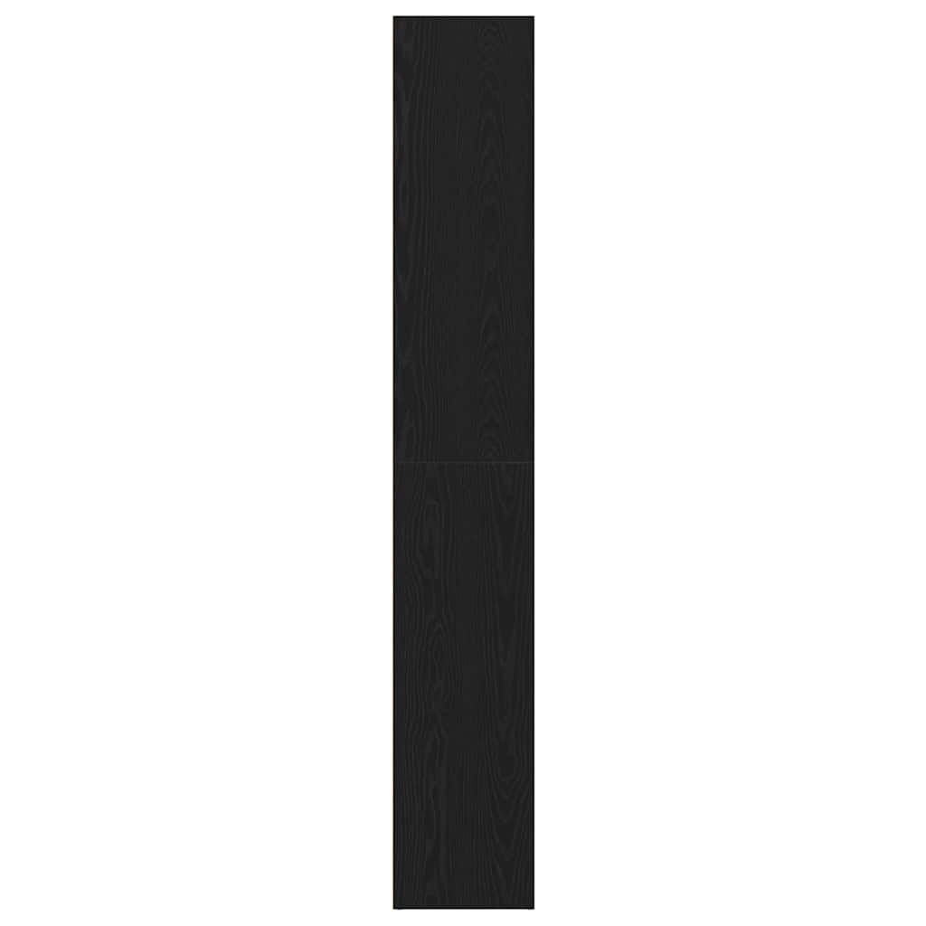 Bücherregal Eiche Schwarz 40 x 30 x 189 cm Holzwerkstoff