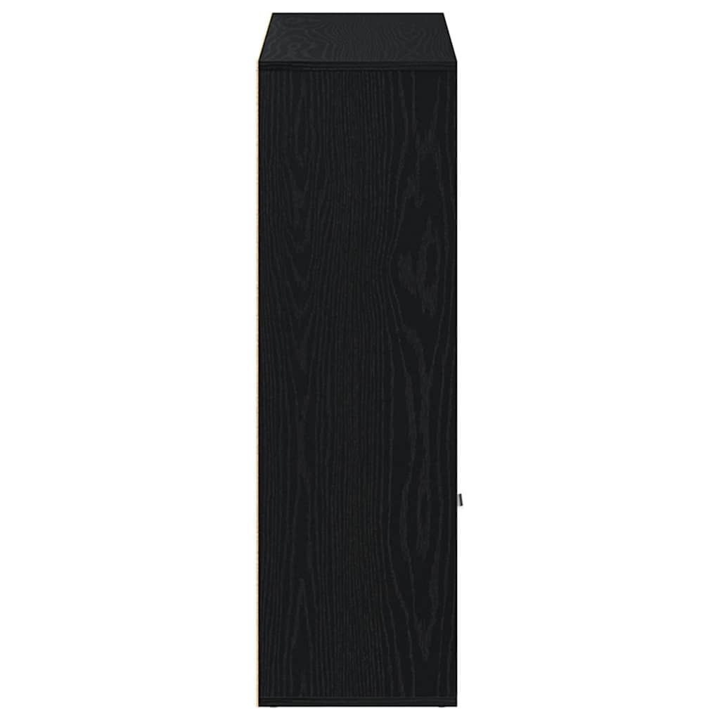 Bücherschrank Schwarz Eichen-Optik 98x29x97,5 cm Holzwerkstoff
