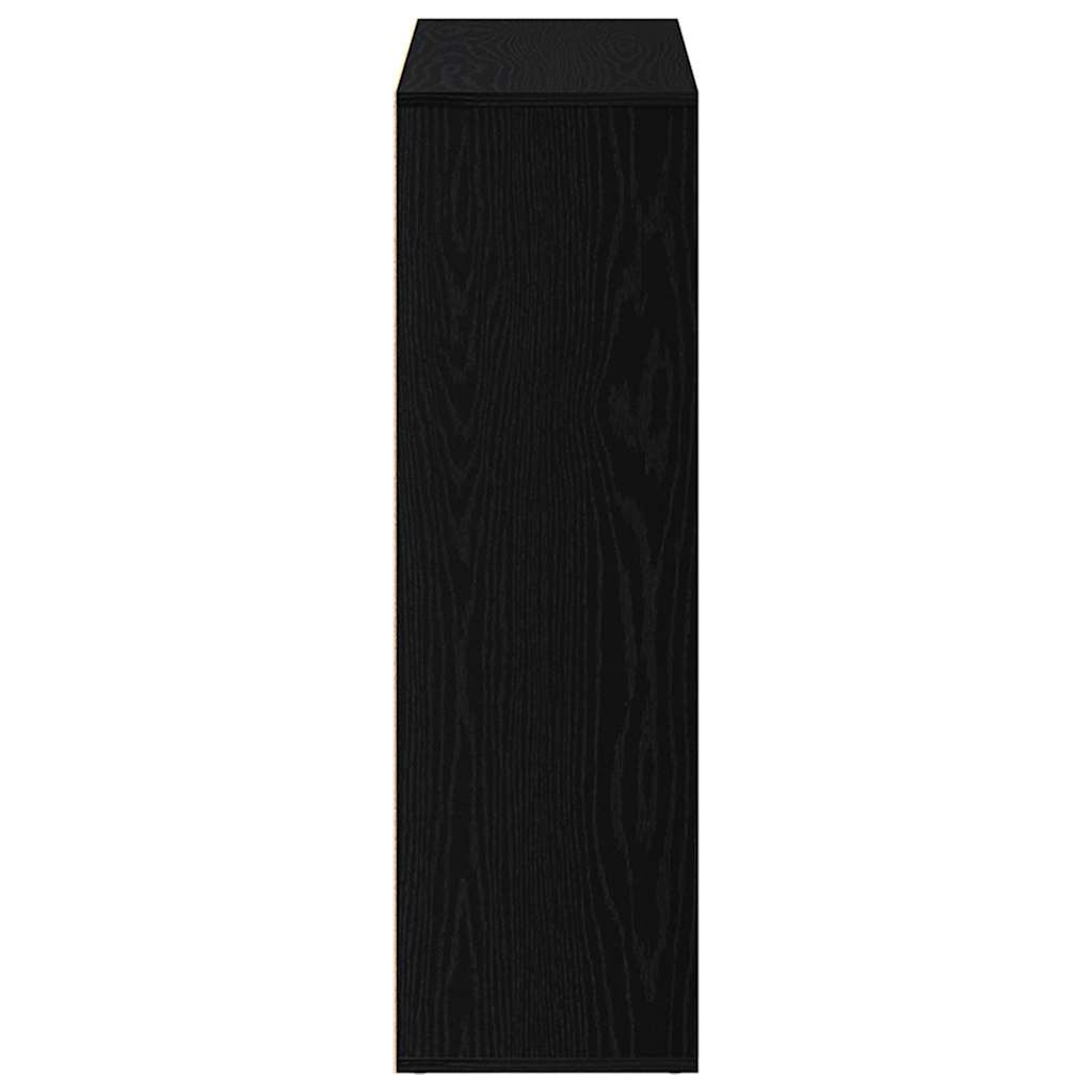 Bücherregal Eiche Schwarz 98x29x97,5 cm Holzwerkstoff