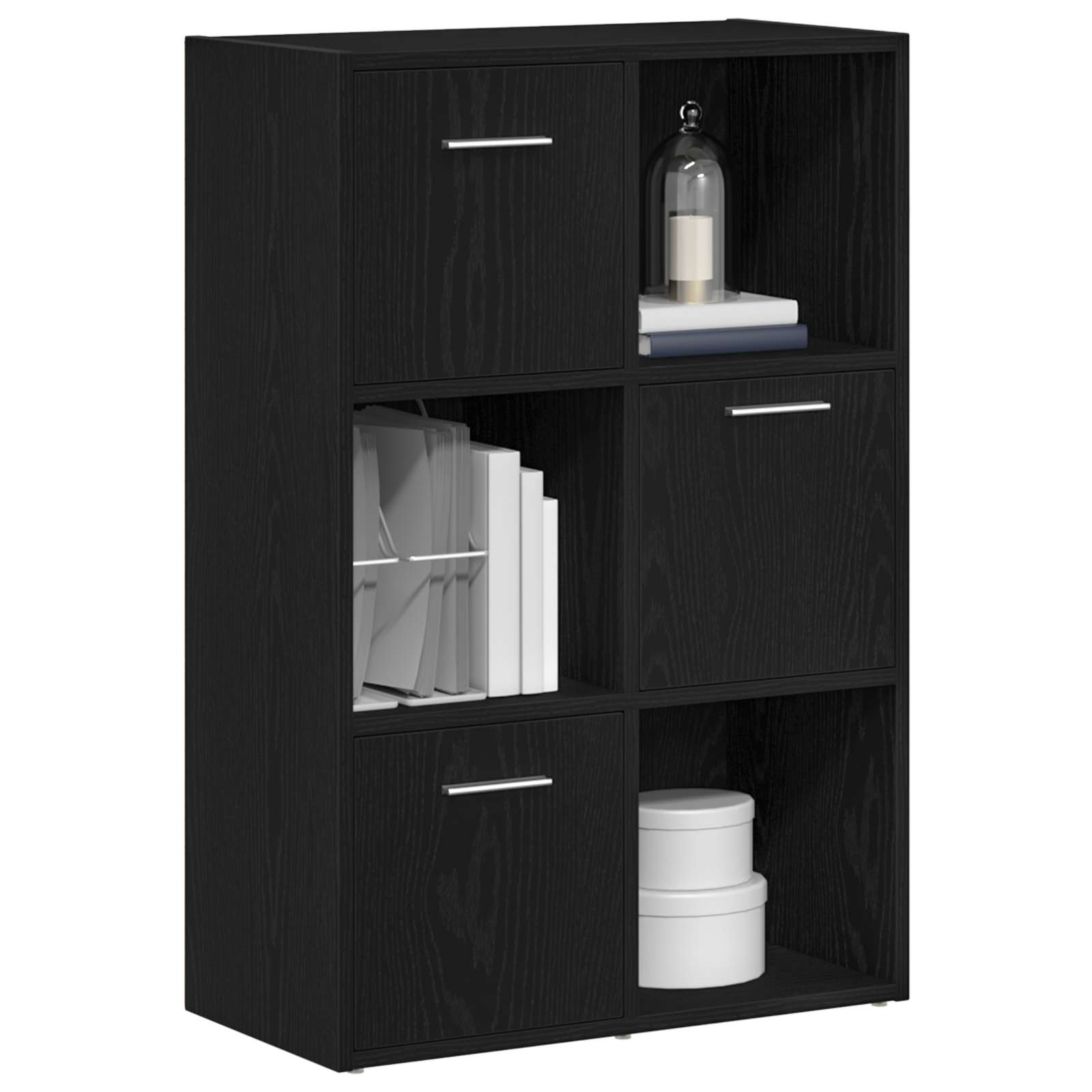 Bücherregal/Raumteiler Schwarze Eiche 60,5x30x90cm Holzwerkstoff