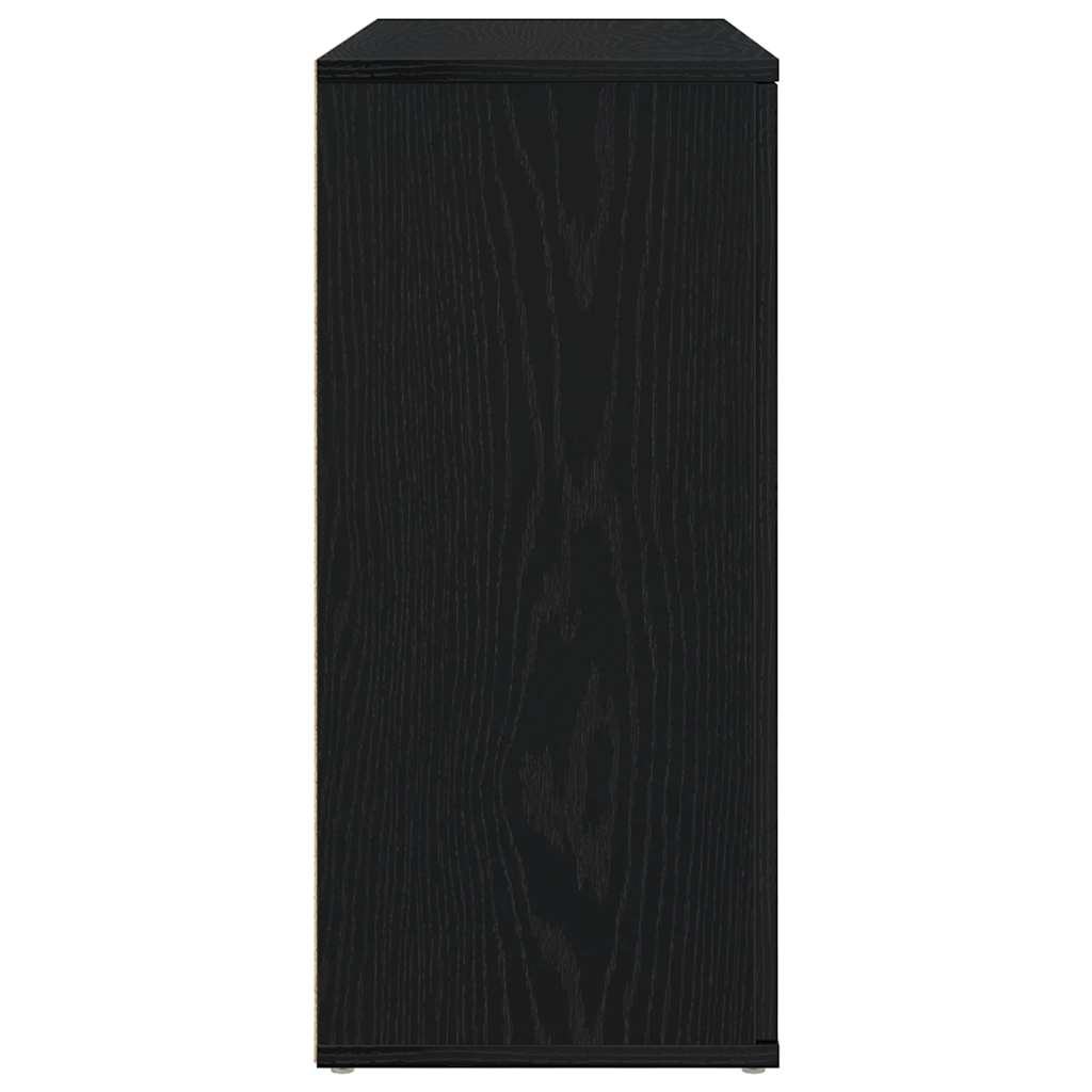 Sideboard Schwarz Eichen-Optik 91x29,5x65 cm Holzwerkstoff