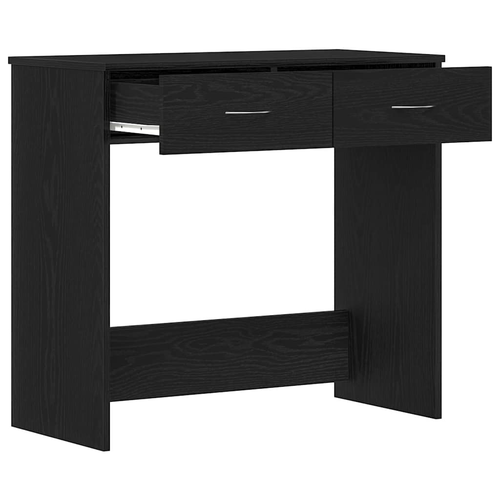 Schreibtisch Schwarz Eichen-Optik 80 x 40 x 75 cm Holzwerkstoff