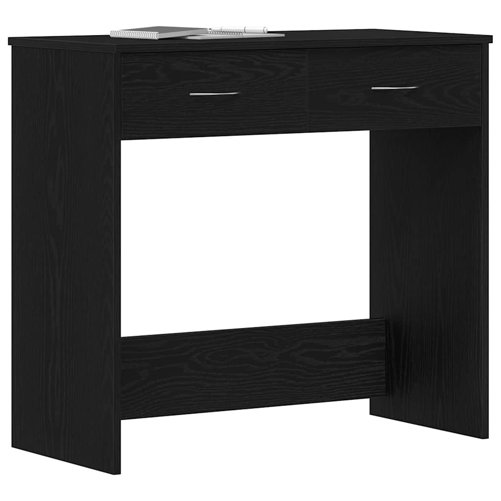 Schreibtisch Schwarz Eichen-Optik 80 x 40 x 75 cm Holzwerkstoff