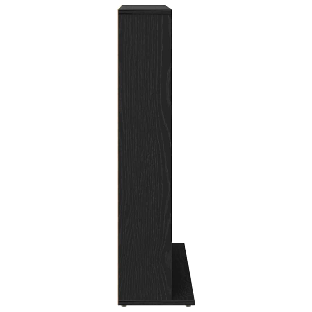 CD-Schrank Schwarz Eichen-Optik 100x23x89,5 cm Holzwerkstoff