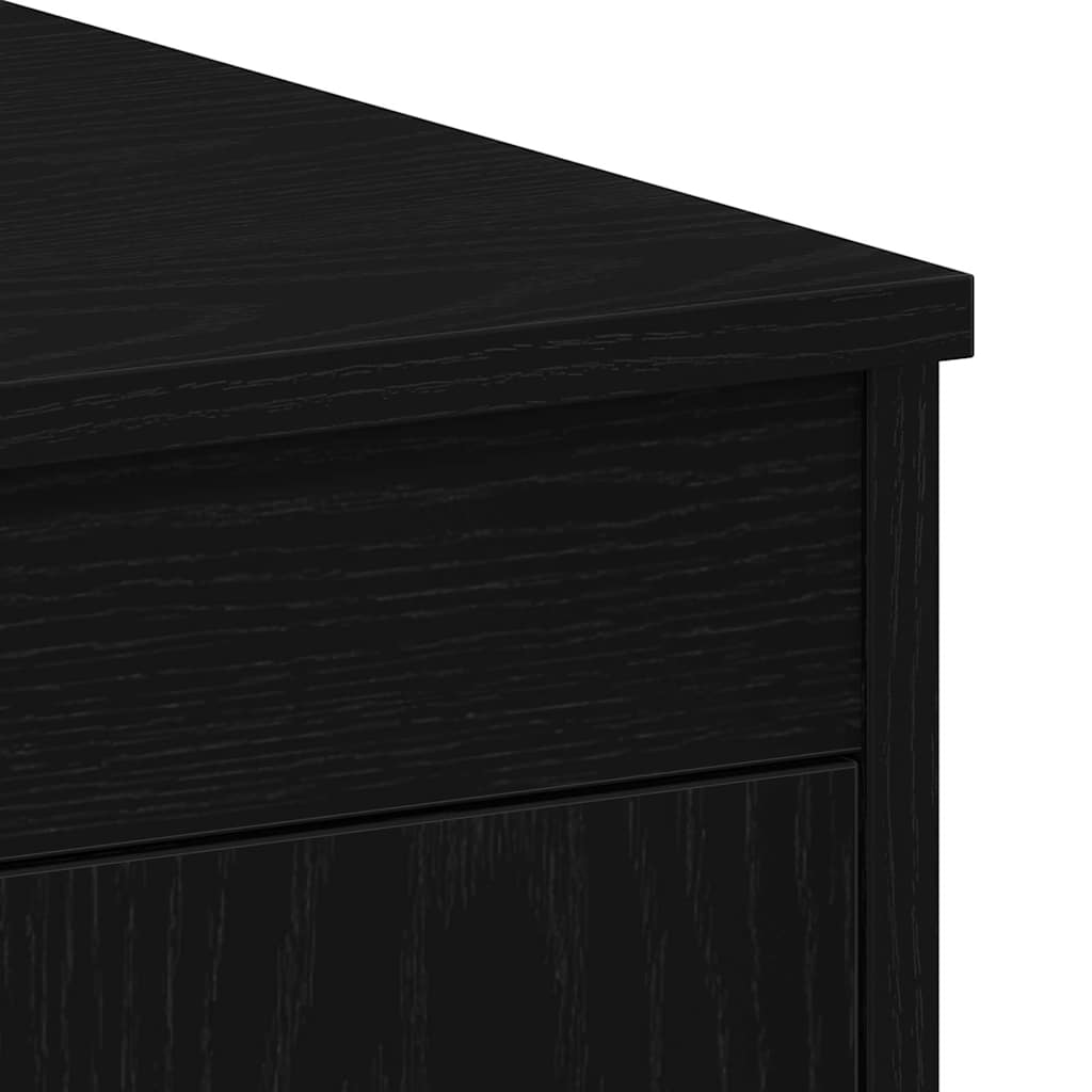 Schreibtisch mit Speicher Schwarz Eichen-Optik 100 x 50 x 76 cm
