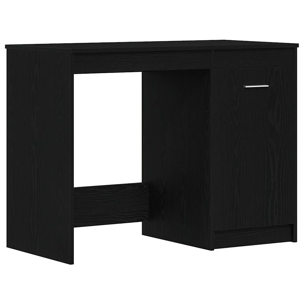 Schreibtisch mit Speicher Schwarz Eichen-Optik 100 x 50 x 76 cm