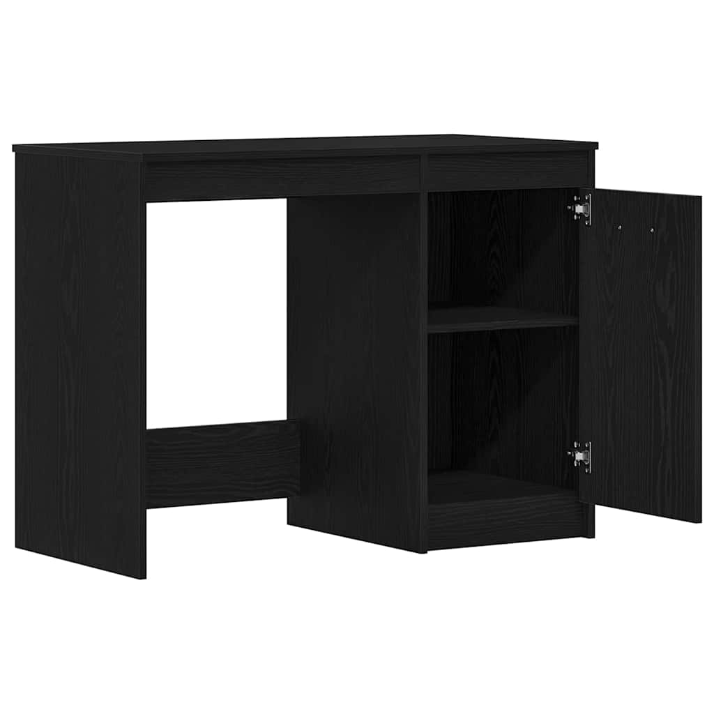Schreibtisch mit Speicher Schwarz Eichen-Optik 100 x 50 x 76 cm
