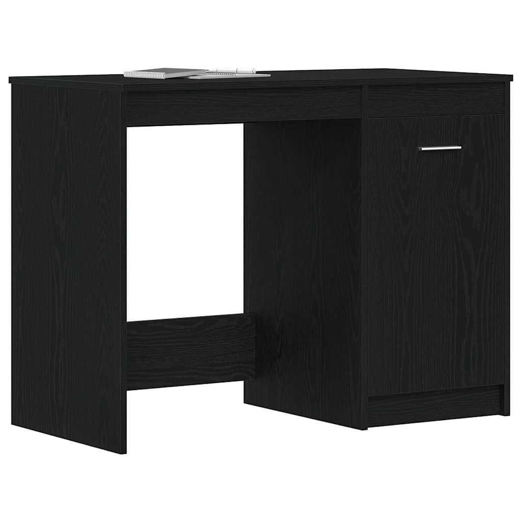 Schreibtisch mit Speicher Schwarz Eichen-Optik 100 x 50 x 76 cm