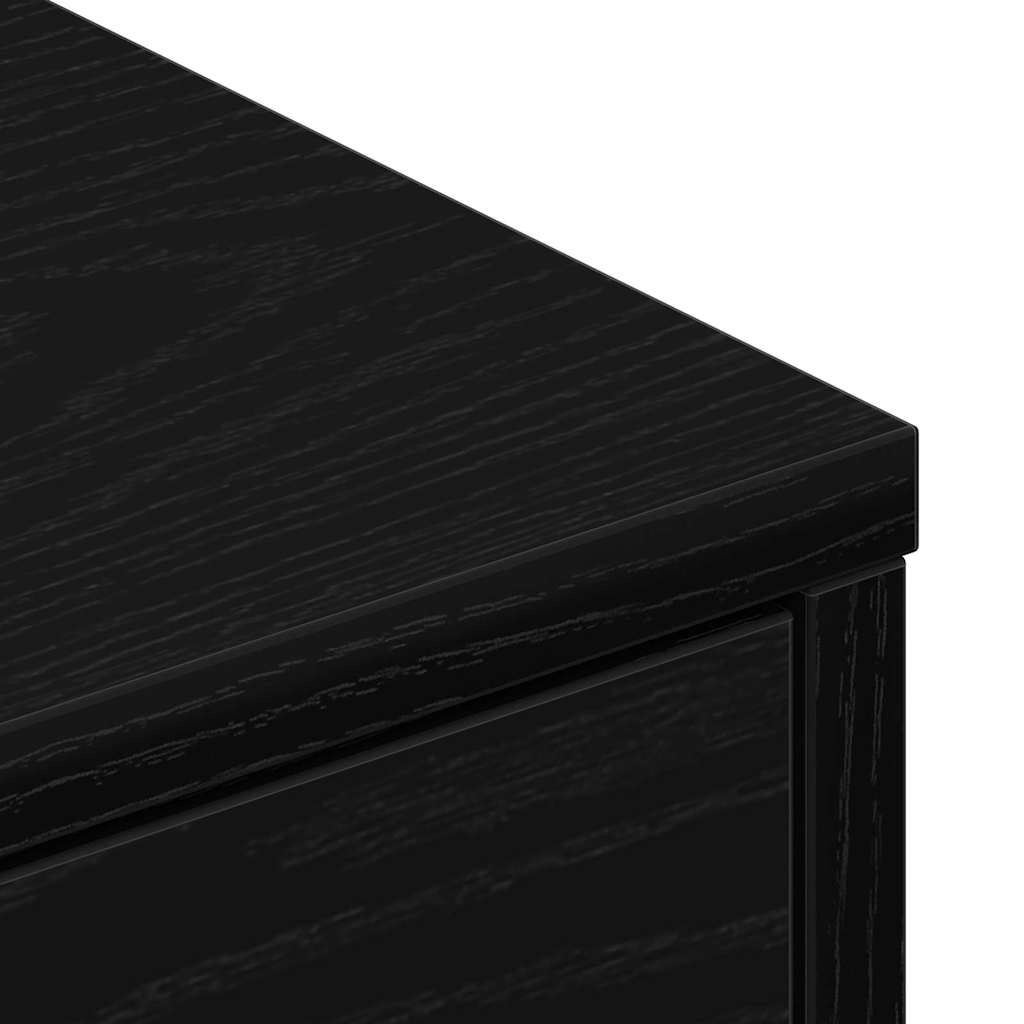 TV-Schränk Schwarz Eichen-Optik 80 x 34 x 36 cm Holzwerkstoff