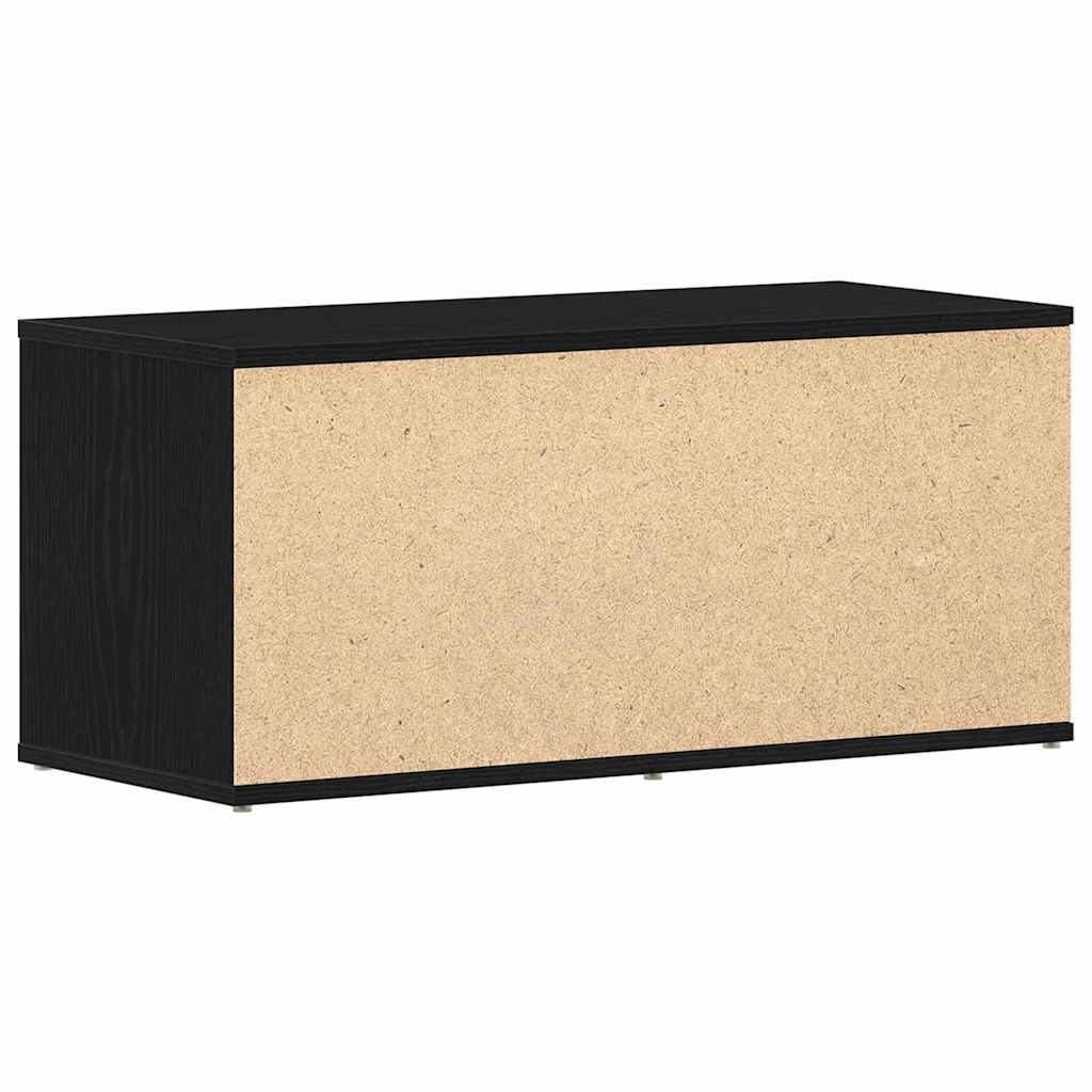 TV-Schränk Schwarz Eichen-Optik 80 x 34 x 36 cm Holzwerkstoff