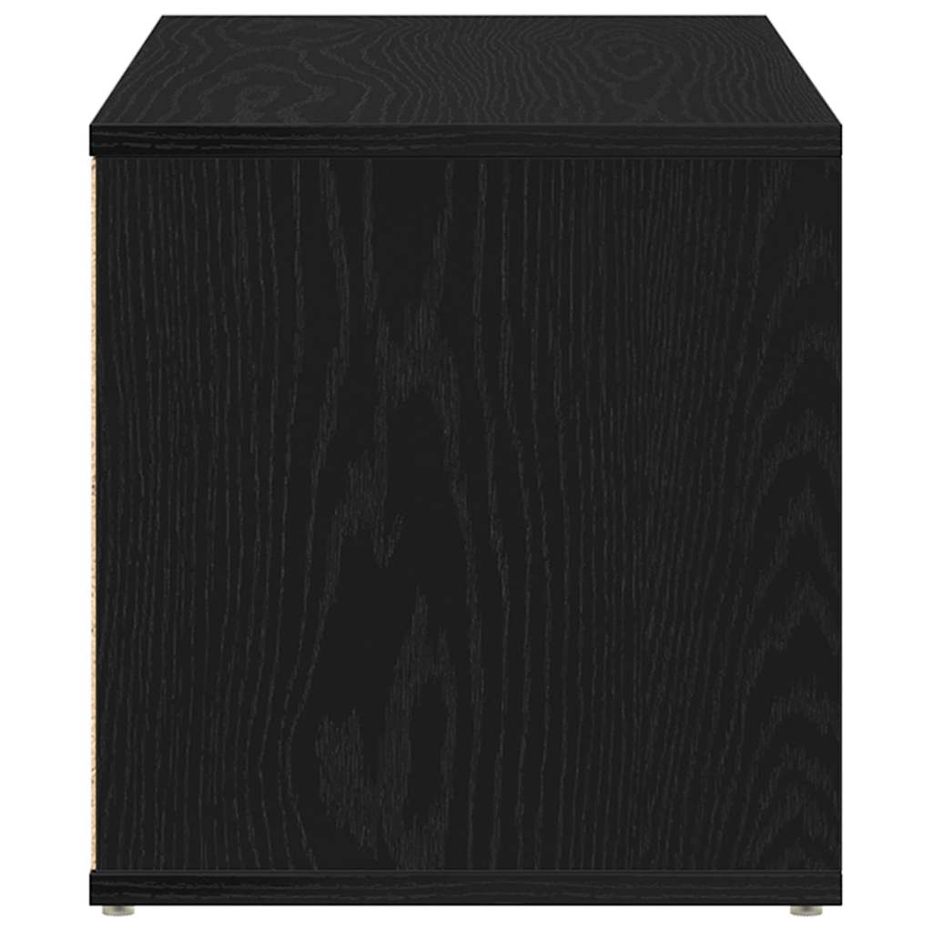 TV-Schränk Schwarz Eichen-Optik 80 x 34 x 36 cm Holzwerkstoff