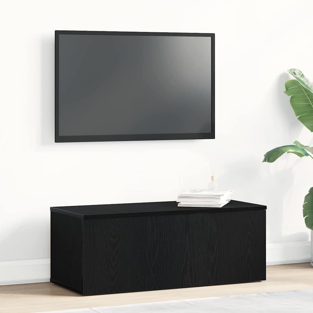 TV-Schränk Schwarz Eichen-Optik 80x34x30 cm Holzwerkstoff