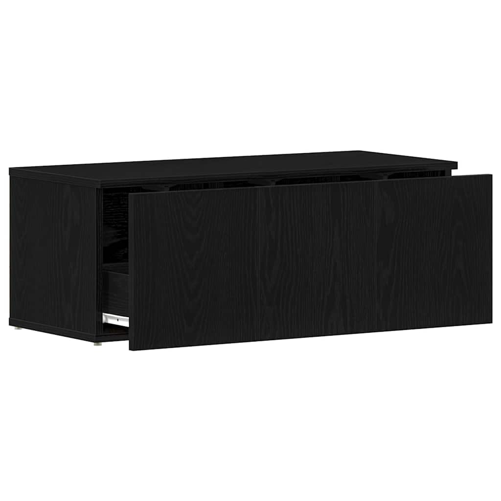 TV-Schränk Schwarz Eichen-Optik 80x34x30 cm Holzwerkstoff
