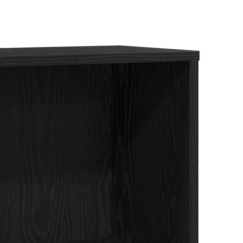 Bücherregal Schwarz Eichen-Optik 67x24x161 cm Holzwerkstoff