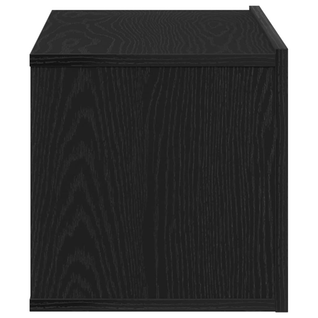 TV-Schränk Schwarz Eichen-Optik 80 x 30 x 30 cm Holzwerkstoff