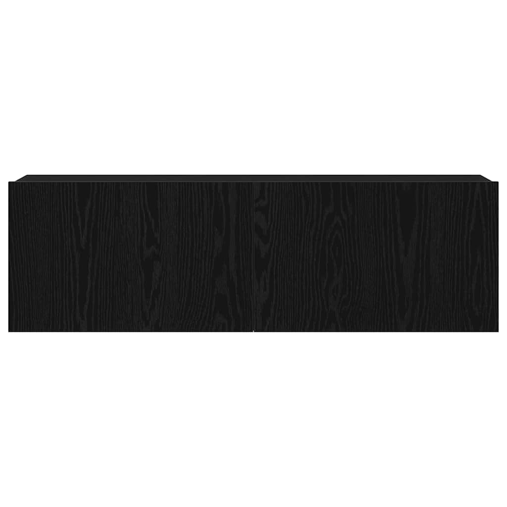 TV-Schränk Schwarz Eichen-Optik 100 x 30 x 30 cm Holzwerkstoff