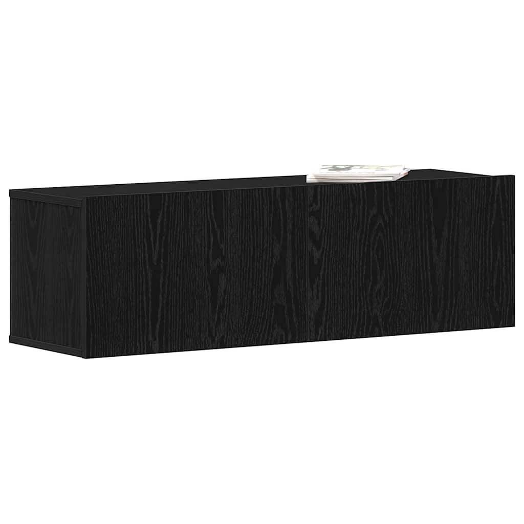 TV-Schränk Schwarz Eichen-Optik 100 x 30 x 30 cm Holzwerkstoff