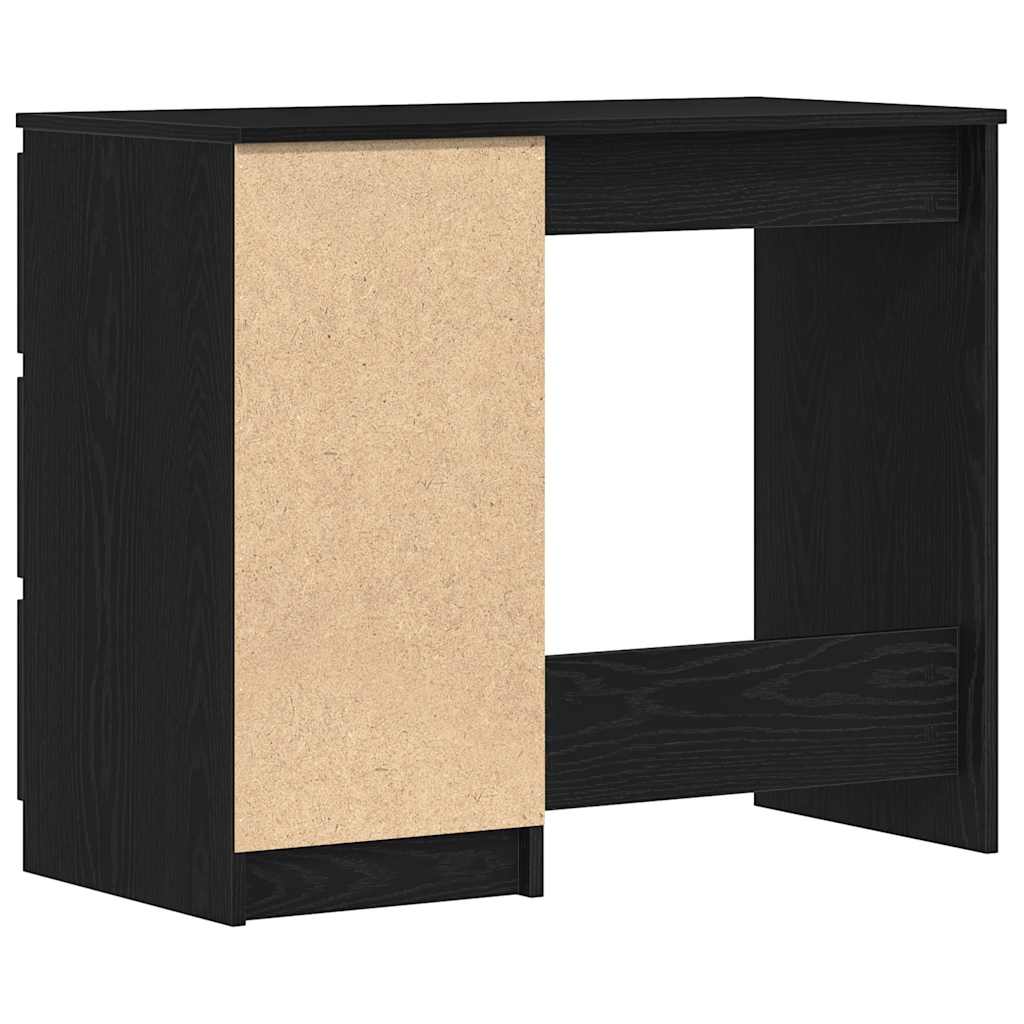 Schreibtisch Schwarz Eichen-Optik 90x45x76 cm Holzwerkstoff