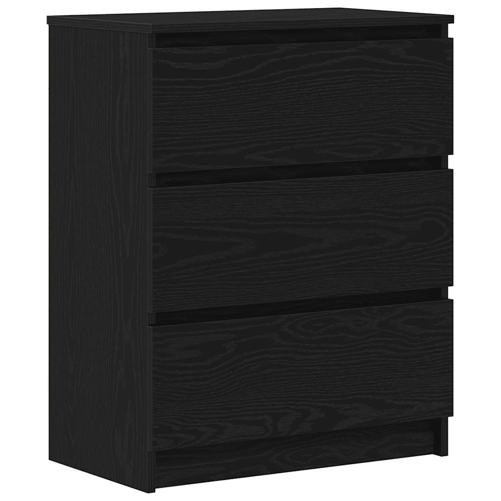 Sideboard Schwarz Eichen-Optik 60x35x76 cm Holzwerkstoff