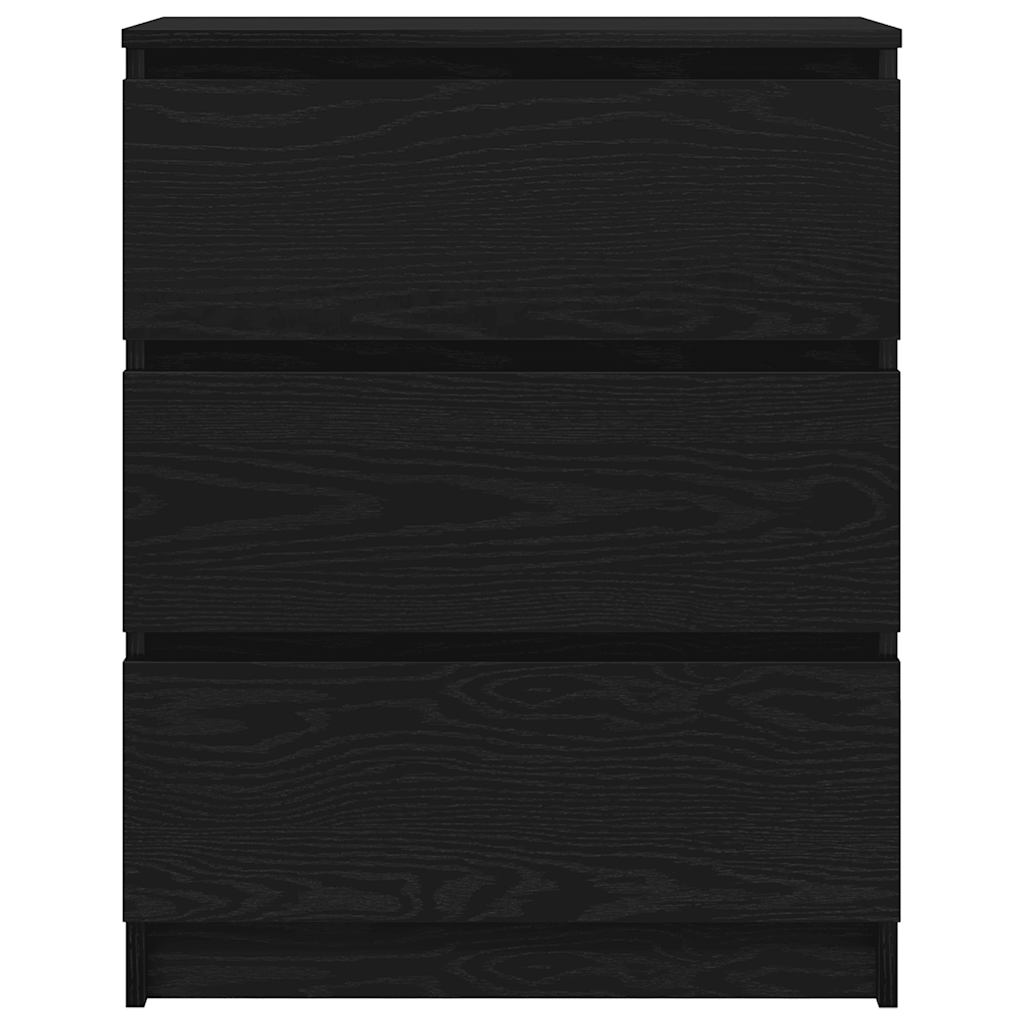Sideboard Schwarz Eichen-Optik 60x35x76 cm Holzwerkstoff
