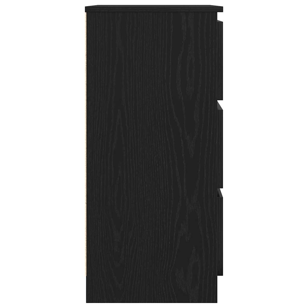 Sideboard Schwarz Eichen-Optik 60x35x76 cm Holzwerkstoff